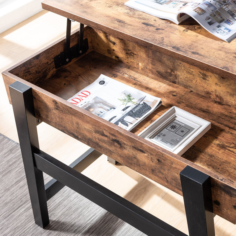 Junius 36'' Console Table, Distressed Wood