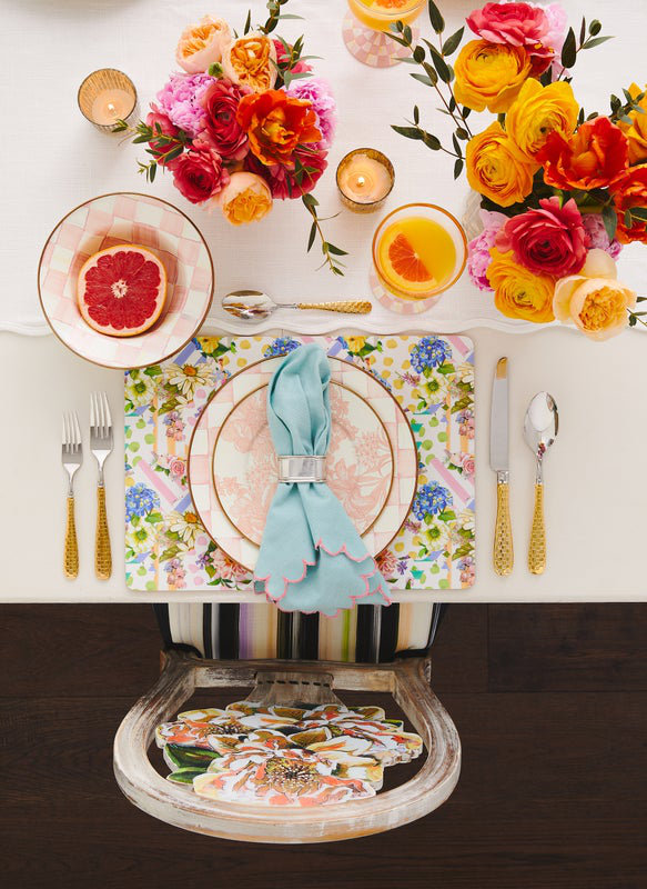 Rosy English Garden Enamel Salad/Dessert Plate