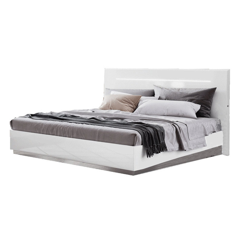Noci Design Olivia Queen Bed Platform Bed, Queen