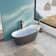 Biocura 67" Modern Acrylic Freestanding Bathtub With Brushed Nickel Drain