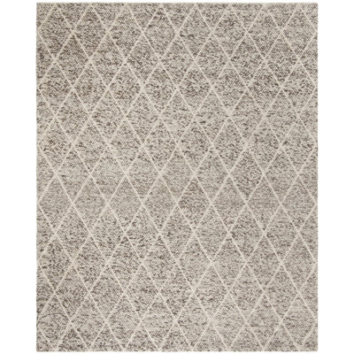 Huberty Brown Gray Hand-Woven Geometric Rug