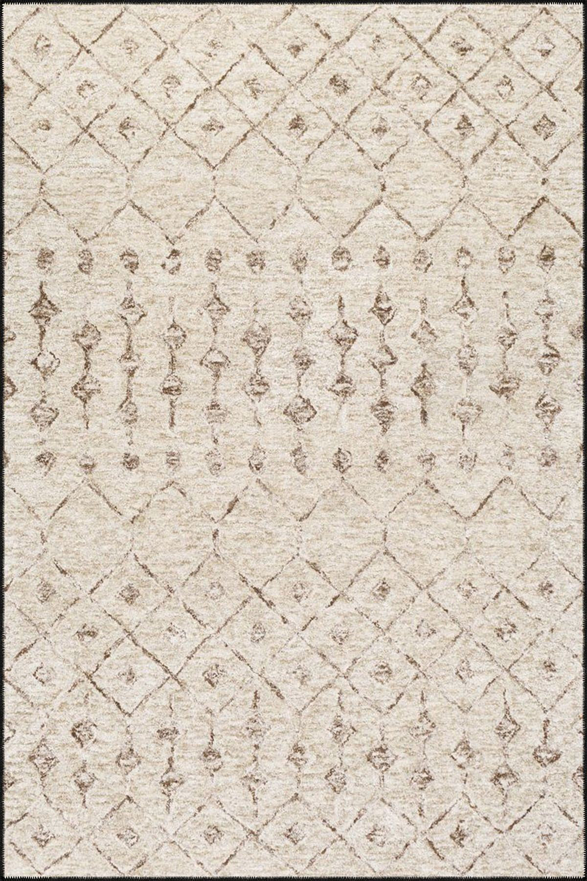 Hokku Designs Cream Toned Cube Geometric Diamond Patterned Woven Base ...