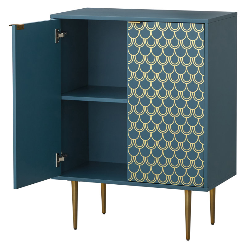 Buffet décoratif Gabriel, Bleu sarcelle foncé