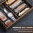Wooden Pocket Knife Display Case with Clear Acrylic Dust‑Proof Lid, Multi‑Slot Knife Collector Storage Box with Felt‑Lined Drawer for Folding Knives, Watches and EDC Gear