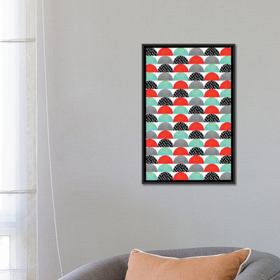 « my favorite bonbon », impression sur toile tendue en rouge et turquoise