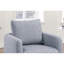 Fauteuil pivotant rembourré en tissu Grey Boucle-729514482