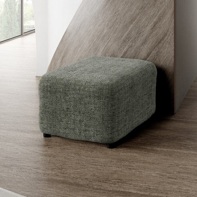 Stretchy Slipcover for Ottoman - Durable & Stylish - Microfibra Printed Collection