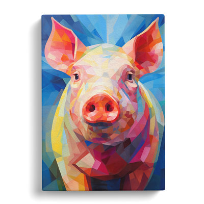 Pig Cubism No.2 - Wrapped Canvas