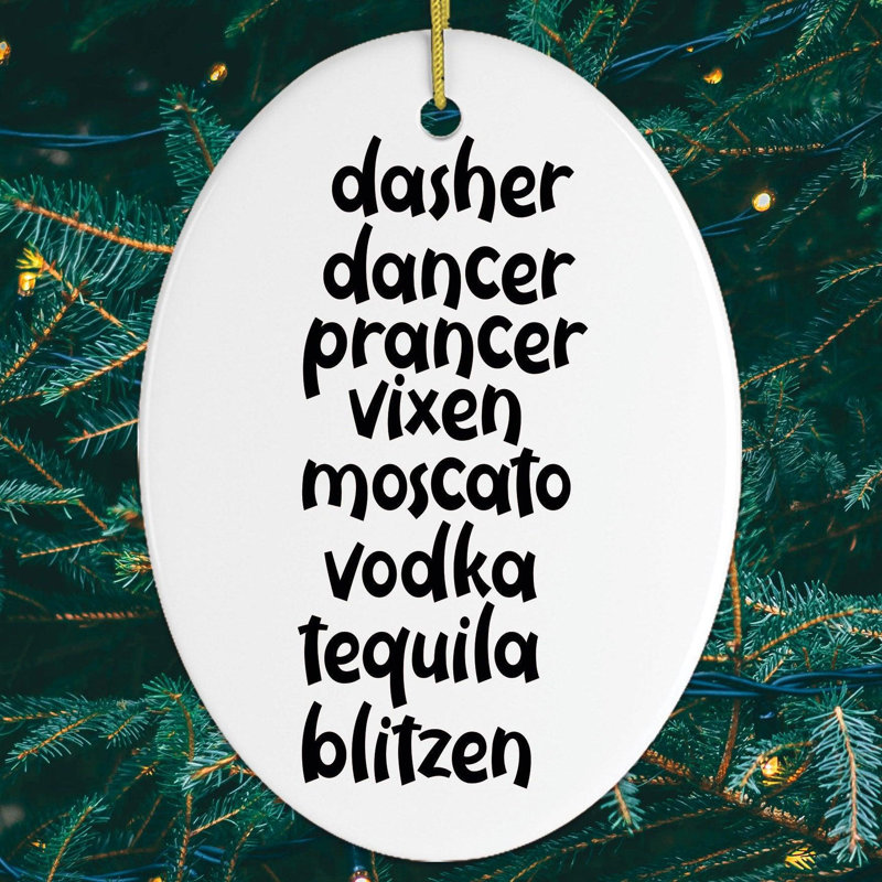 Ornement en blitzen Dash Dancer Prancer Vixen