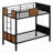Edom Twin-over-twin bunk bed modern style steel frame bunk bed with safety rail