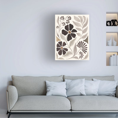 Bolog Veronique Charron Modern Petals III Neutral Canvas Wall Art