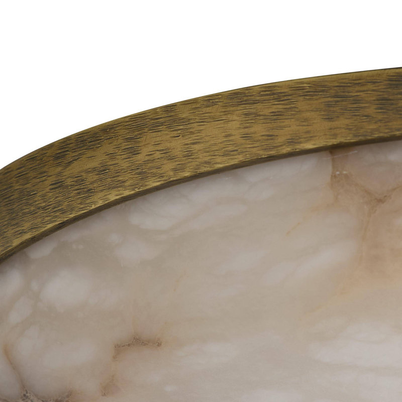 Elara Flush Mount, Antique Brass