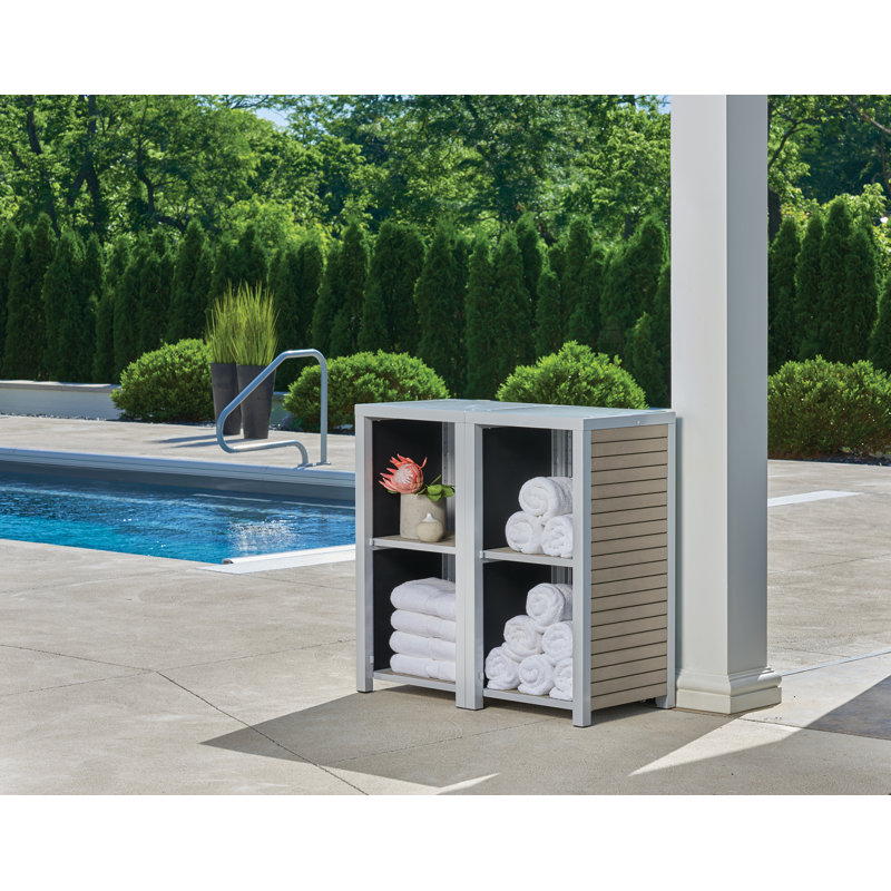 Ensemble de tablettes modulaires Travira, Bois de teck rétro