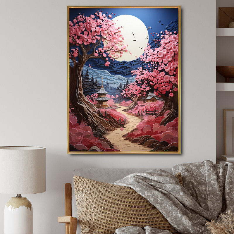 Leaysia Barn In Spring I sur impression sur toile, H 20 po x l 12 po x P 1 po, Toile avec cadre flottant or
