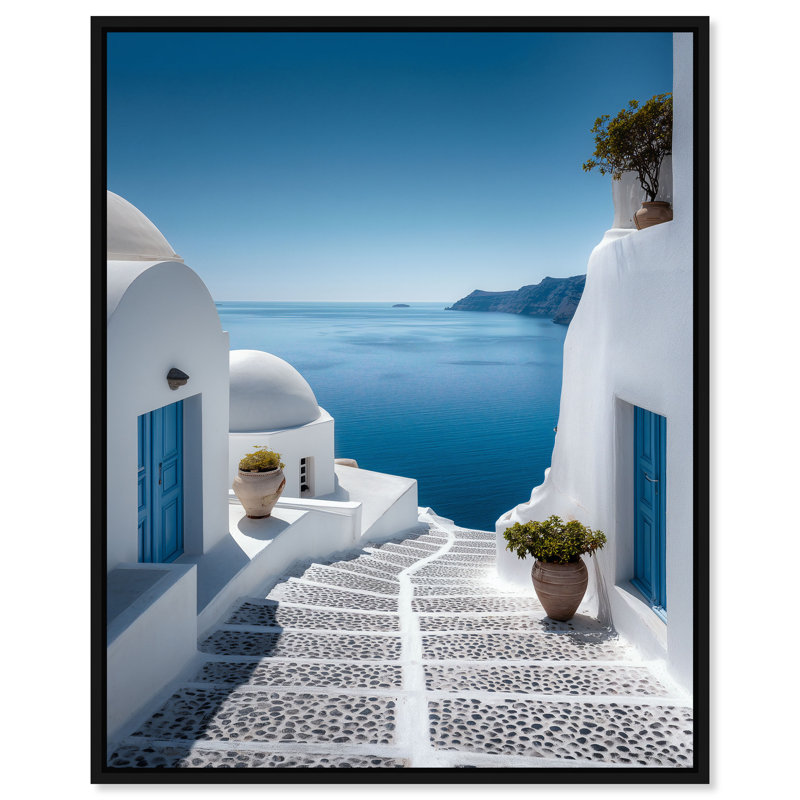 Domed Serenity Print by Oliver Gal, 31"H x 25"W, Black Floater Frame
