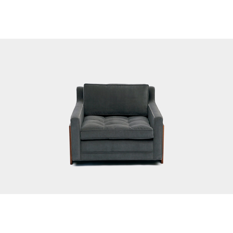 Tufted Armchair, Flannel