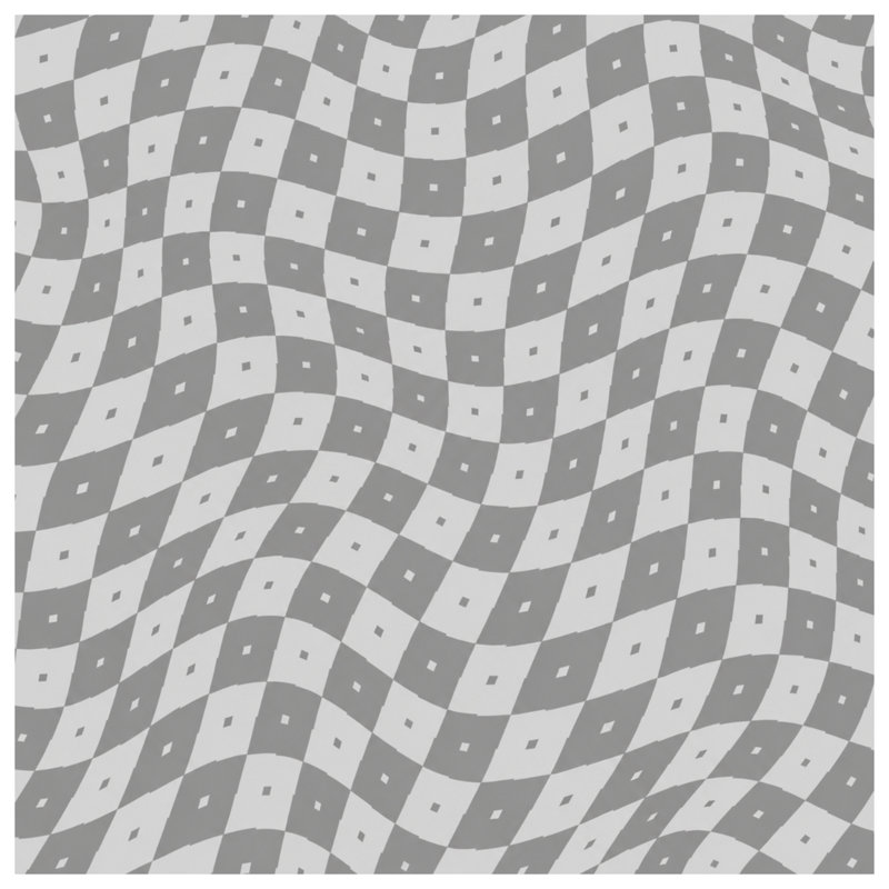 Wavy Checkered Pattern Double Sided Throw Pillows, 14 x 14 inches