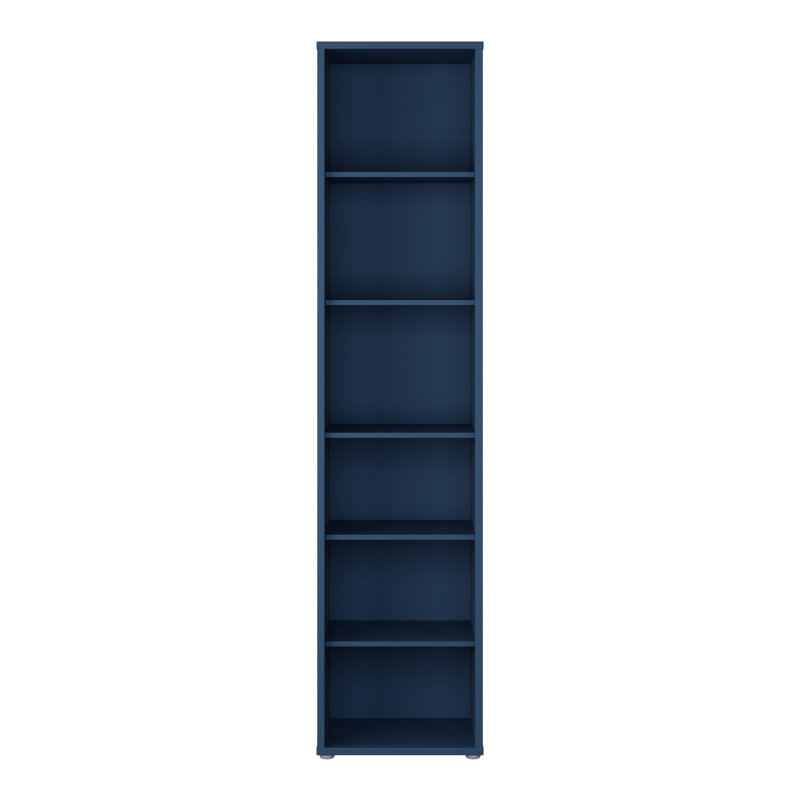 Rylon Bookcase, (5 Shelves) 214.3cm.H x 214.3cm.W x 214.3cm.D, Navy