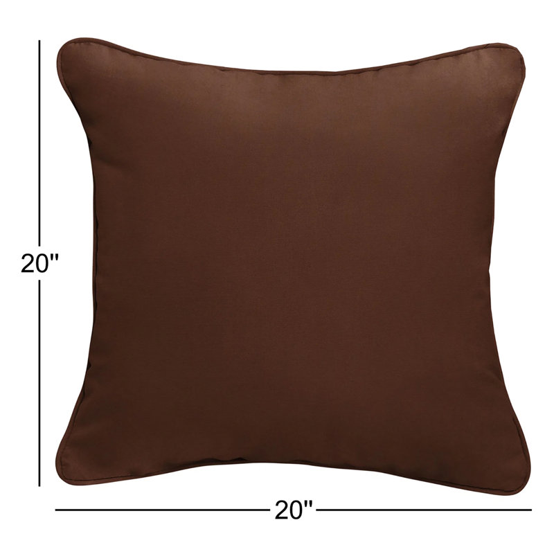 Erika Outdoor Reversible Throw Pillow, 20"H x 20"W, Canvas Natural