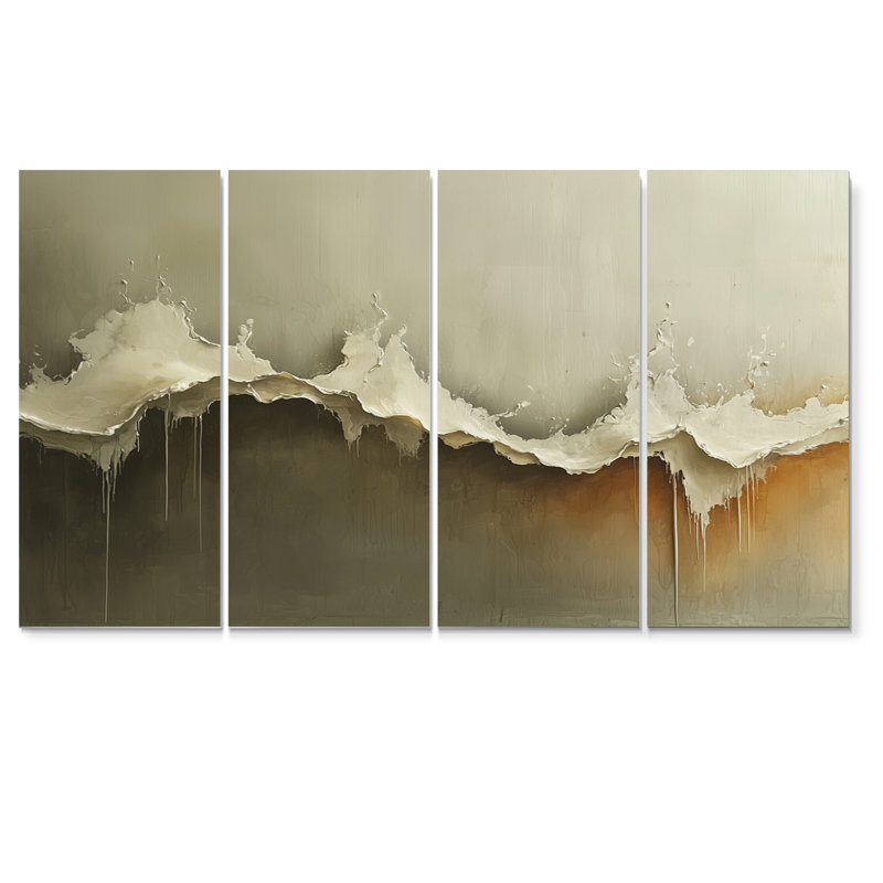 «Ephemeral Pathway» - Peinture murale, H 32 po x l 64 po, 4