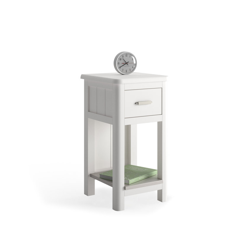 Quam 36cm W Solid + Manufactured Wood Bedside Table