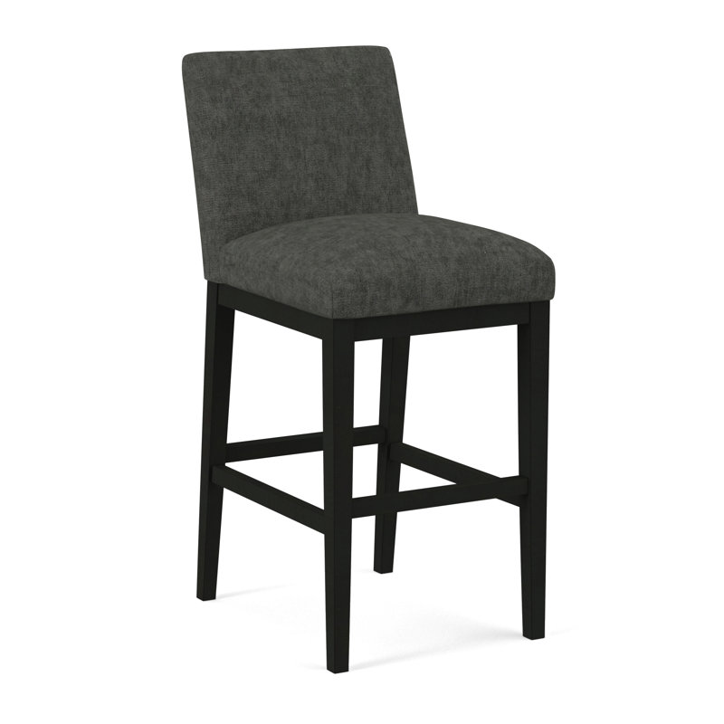 Upholstered Stool, Applause Coconut Husk, Black