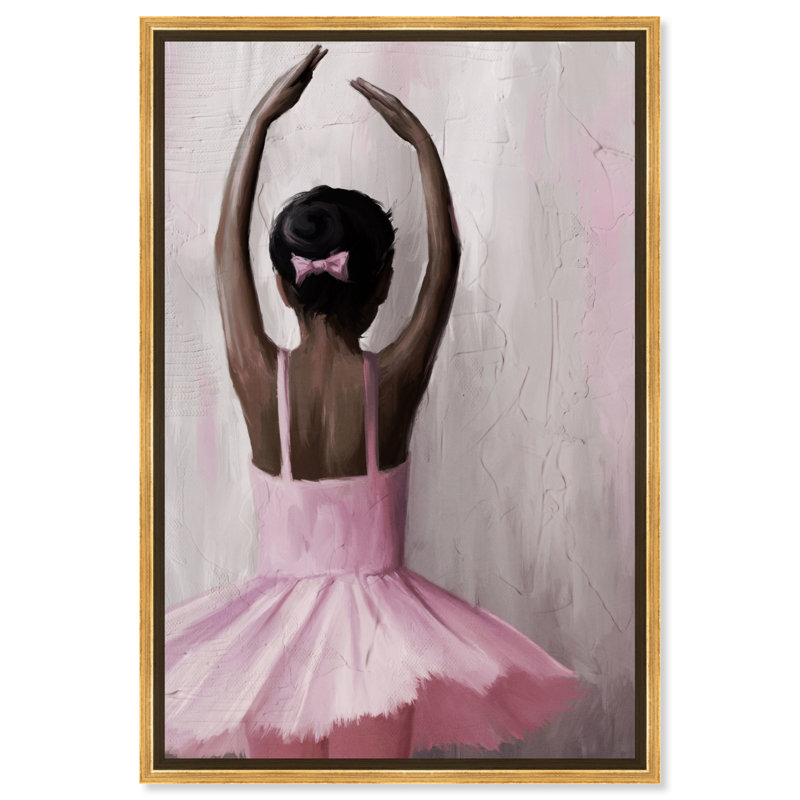 Apprendre le ballet - Impression sur toile, H 30 po x l 20 po, Encadrement doré