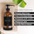 Amber Glass Soap Dispenser Set - Kitchen Soap Dispenser Set With Stainless Steel Pump - 16 Oz Dish Soap And Hand Soap Dispensers For Bathroom With Silicone Pad & Waterproof Labels