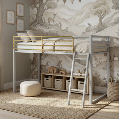 Audreena Twin Metal Platform Loft Bed