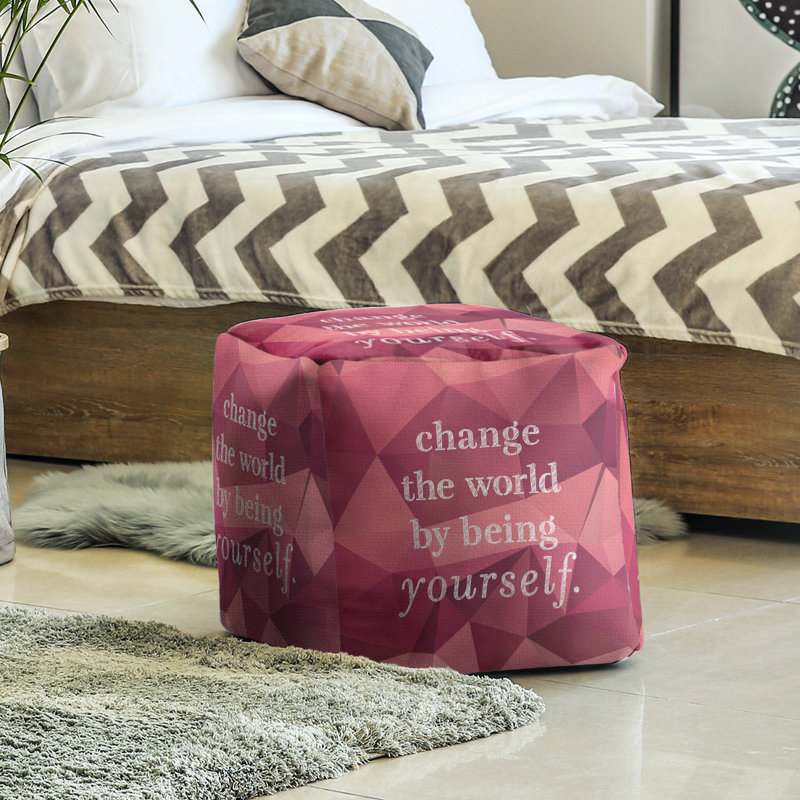 Upholstered Ottoman, Pink Tourmaline