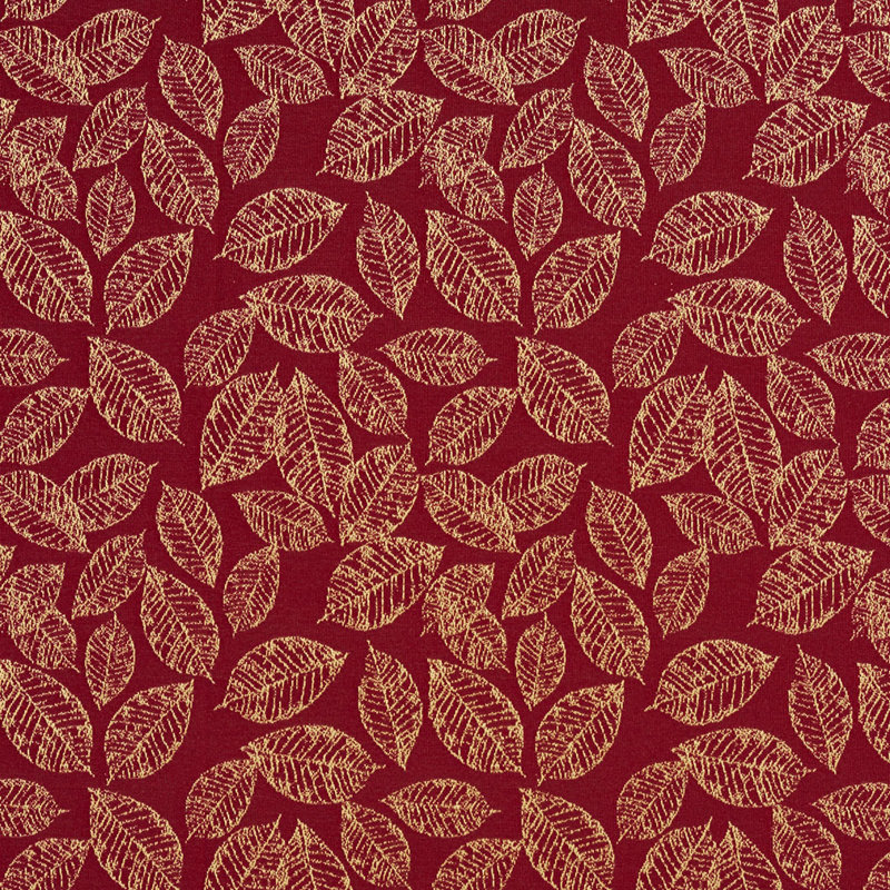 Tissu de feuille floral, Rouge