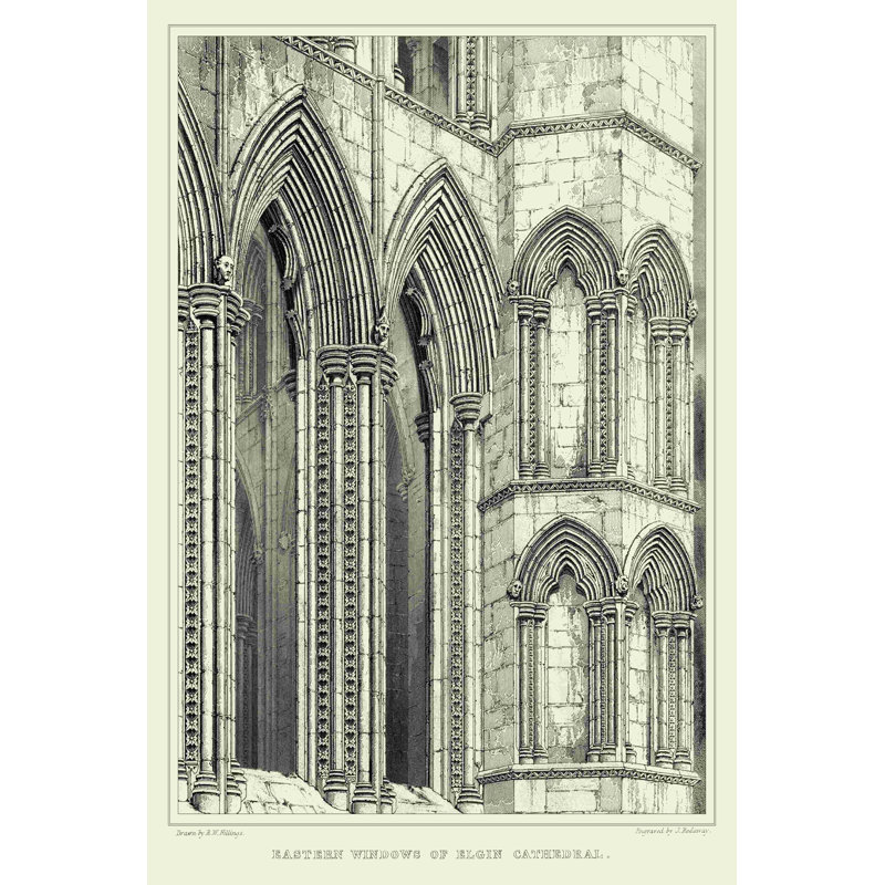Détail gothique V, H 48 po x l 32 po