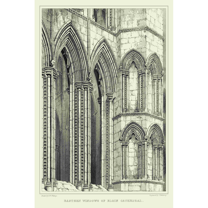 Gothic Detail V On Canvas by R. W. Billings Print