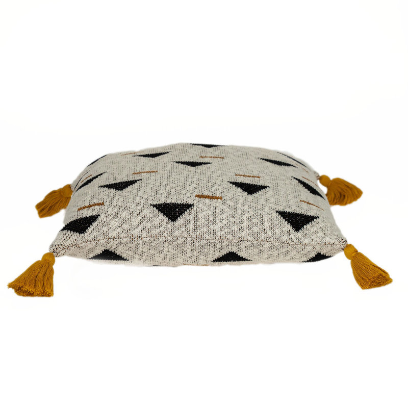 Poki Transitional Beige Throw Pillow