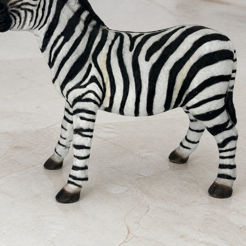Black and White Zebra Garden Statue