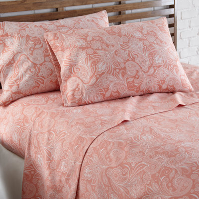 Southshore Fine Linens Pure Melody Sheet Set in Black, Soft Double-Brushed Microfiber Paisley Bedding with up to 15-Inch Deep Pocket Fitted Sheet, Flat Sheet and 2 Pillowcases, King
