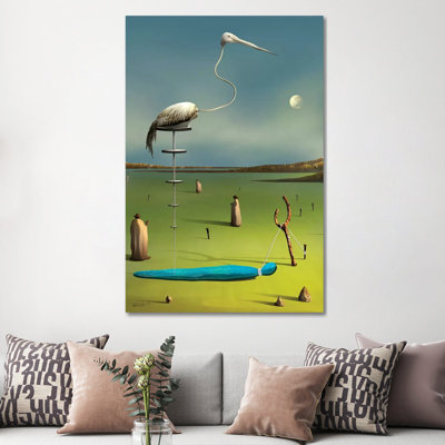 A Garça (The Crane) by Marcel Caram - Print on Canvas