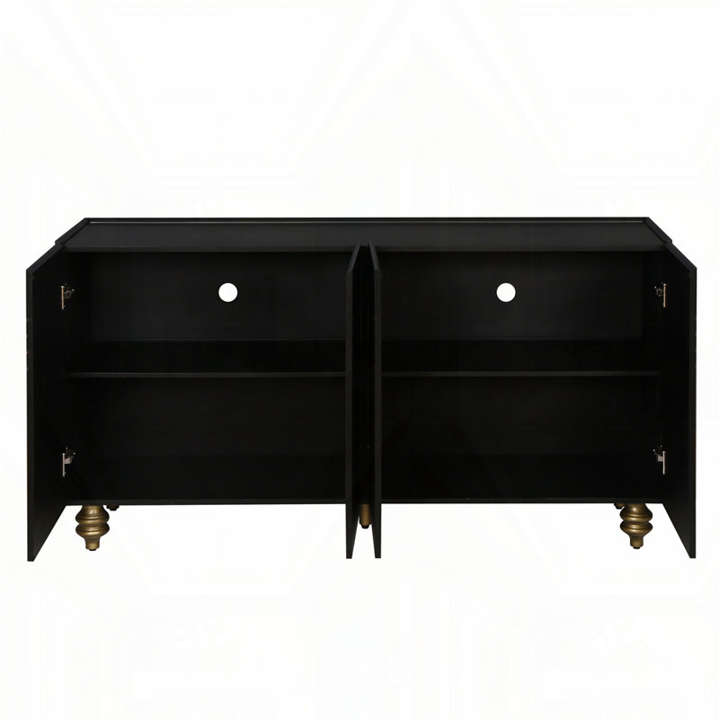 Grande armoire de rangement 59,8 po, Noir