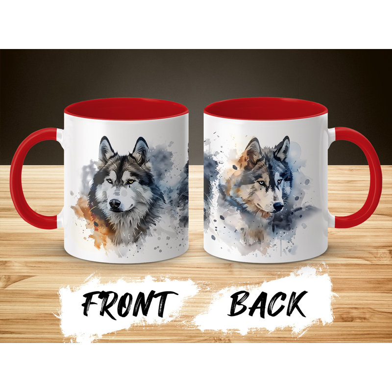 Ceramic Coffee Mug, 2, Red