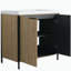 Meuble-lavabo sur pied 36 po avec lavabo en résine et 2 portes d'armoire à fermeture en douceur-120102580