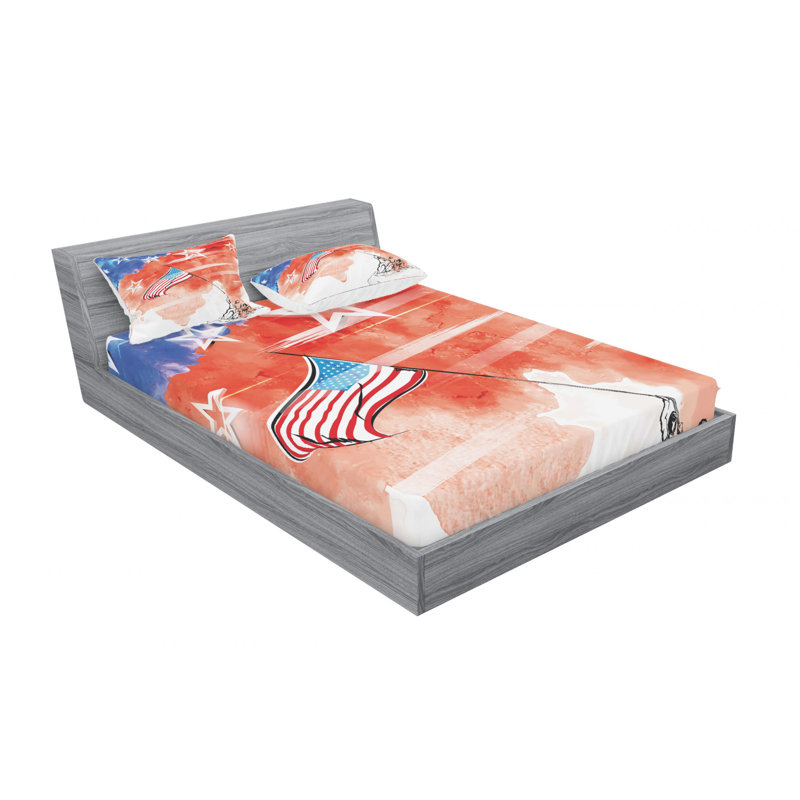 Microfiber Sheet Set, Queen Sheet Set with Fitted Sheet