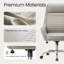 Fauteuil de bureau ergonomique à dossier haut COLAMY en cuir kaki-134973755