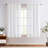 Linen Blend Curtains for Living Room Rod Pocket Curtain Pair-1027482408-1027482406