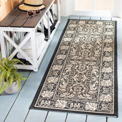 Tapis intérieur / extérieur noir / beige Arneshia