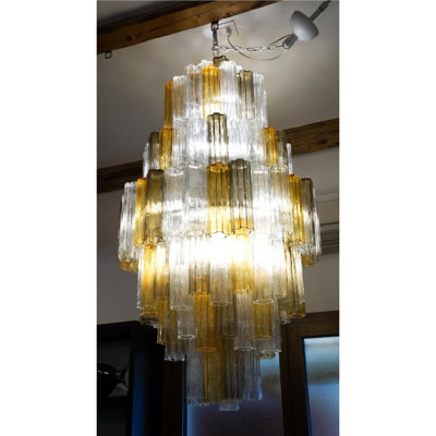 Six Tier Venini Tronchi  Venetian Chandelier