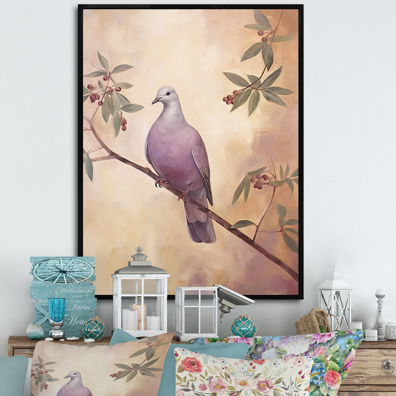 Dove S Apaisant Présence II, Cadre flottant noir, H 32 po x l 16 po x P 1 po