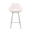 Tabouret de bar pivotant en similicuir et acier inoxydable brossé 30 po Freya-301631350