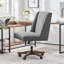 Chaise de bureau pivotante en chenille Mellins-2027826996