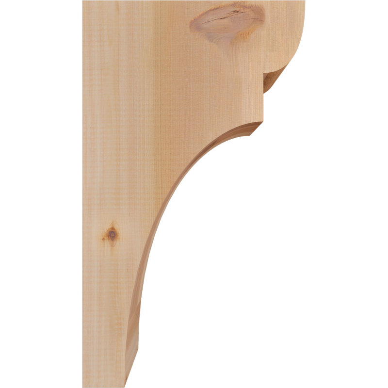 Yorktown Corbel, H 20 po x l 5,5 po x P 12 po, Cèdre rouge, Lisse
