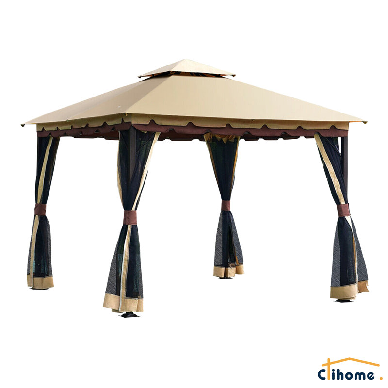 10 pi. L 10 pi. D Pavillon de jardin en acier